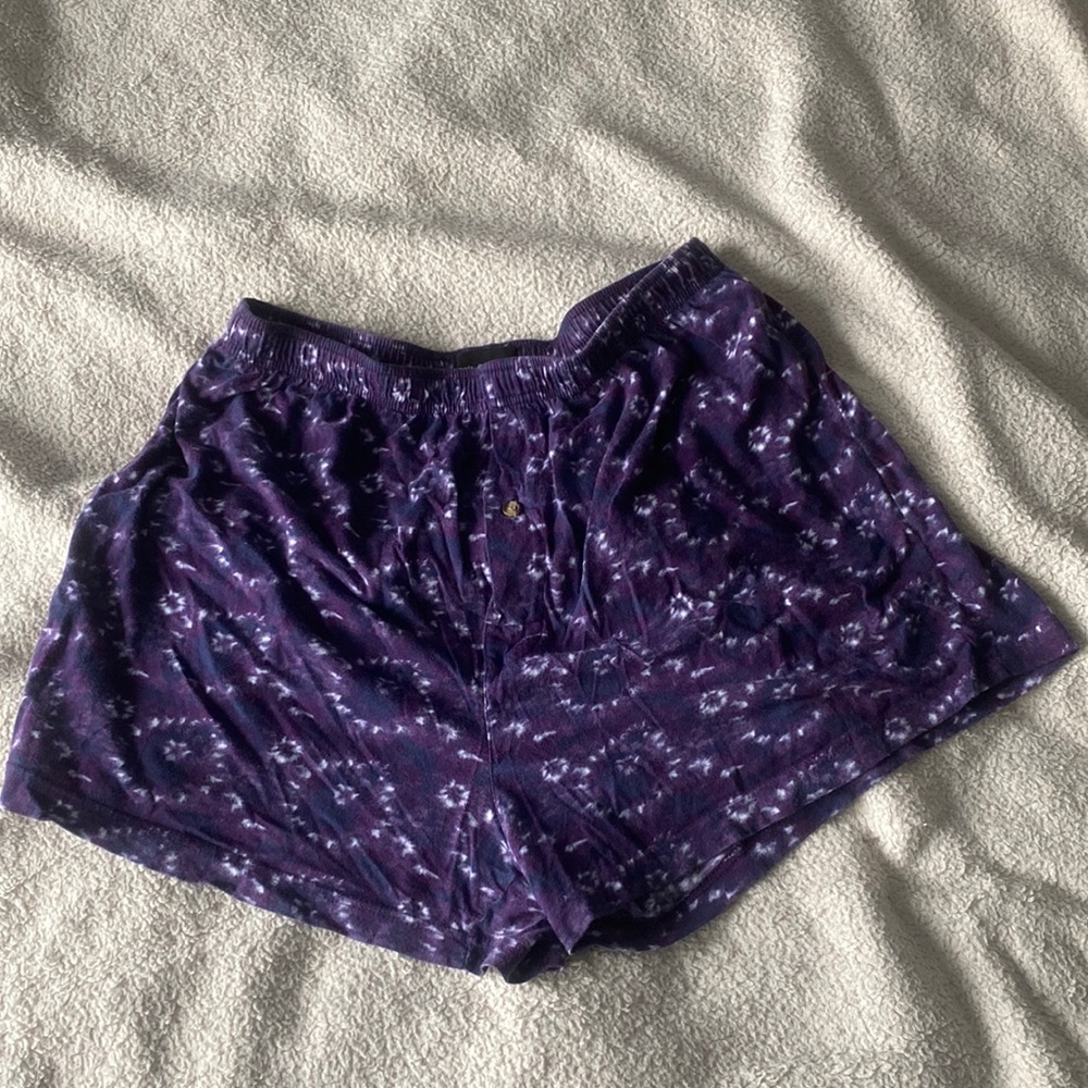 purple designed lounge shorts/boxers